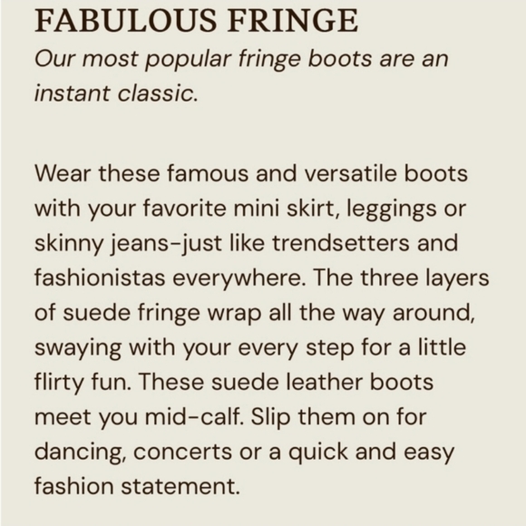 Fringe Tan Suede Boots - Picture 6 of 8
